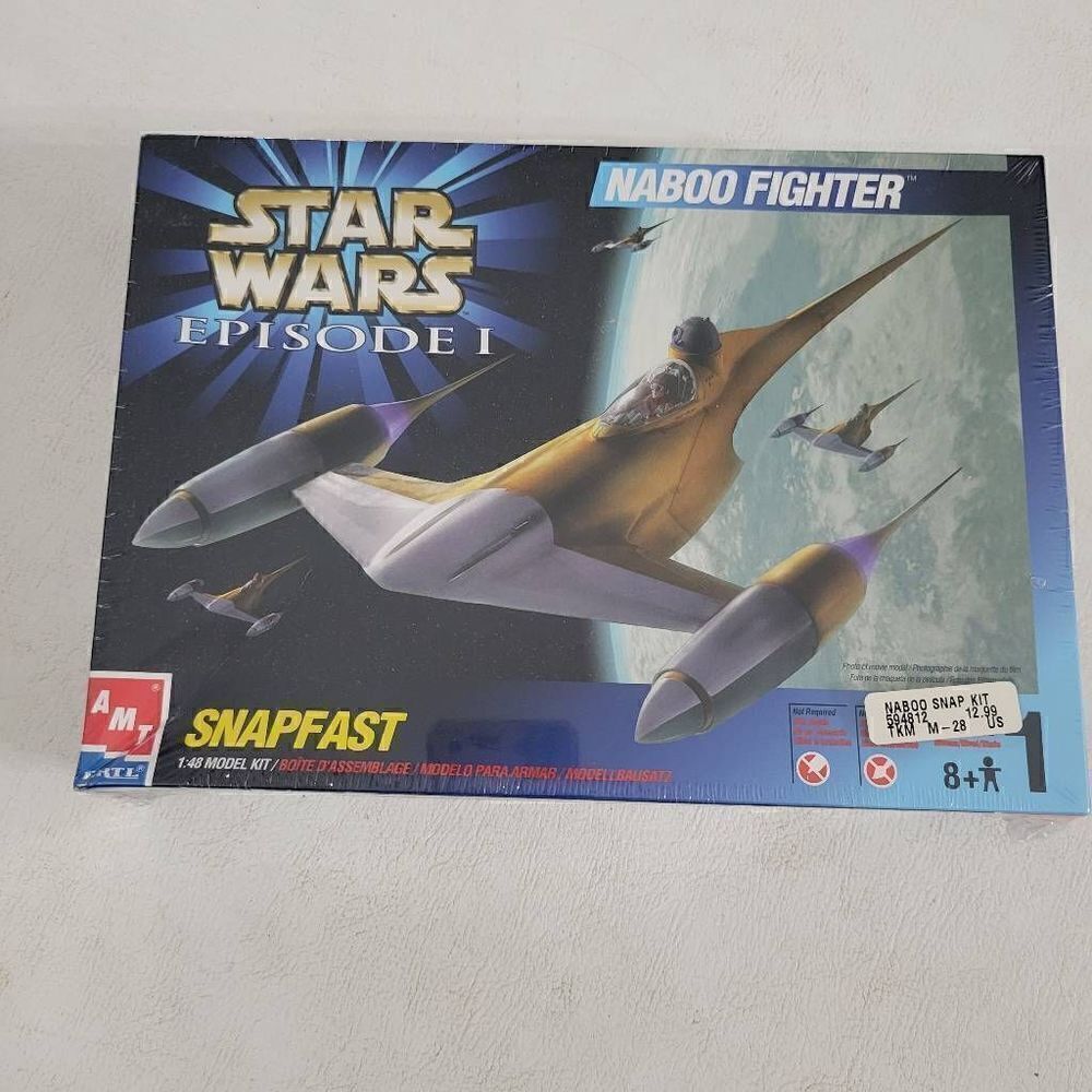 Star Wars Episode 1 Naboo Fighter SnapFast 1/48 Scale Model Kit Sealed! 1999